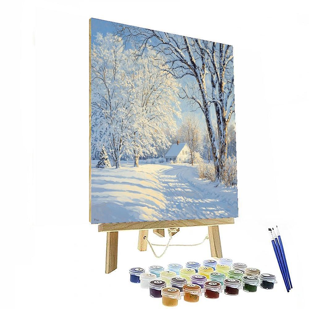 Andrew Wyeth Inspired Frosted Enchantment  Number Painting