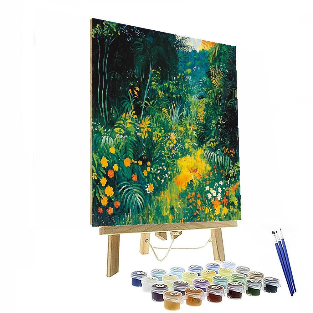 Henri Rousseau Inspired Jungle Hues  Paint By Number