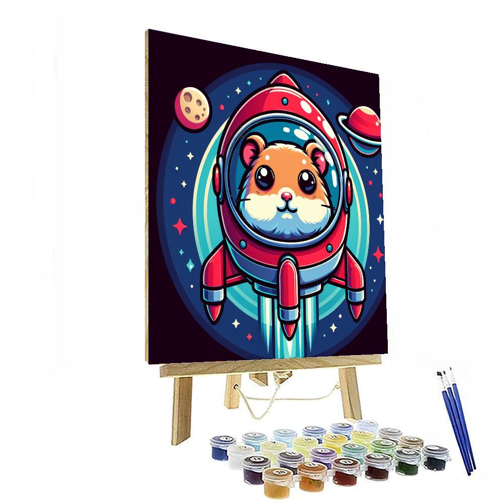 Galaxy Hamster Ride Paint By Numbers