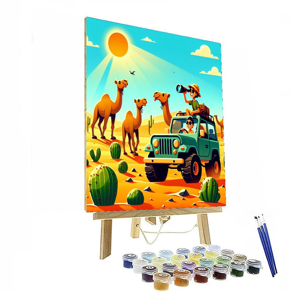 Safari Desert Adventure Painting Number Kit