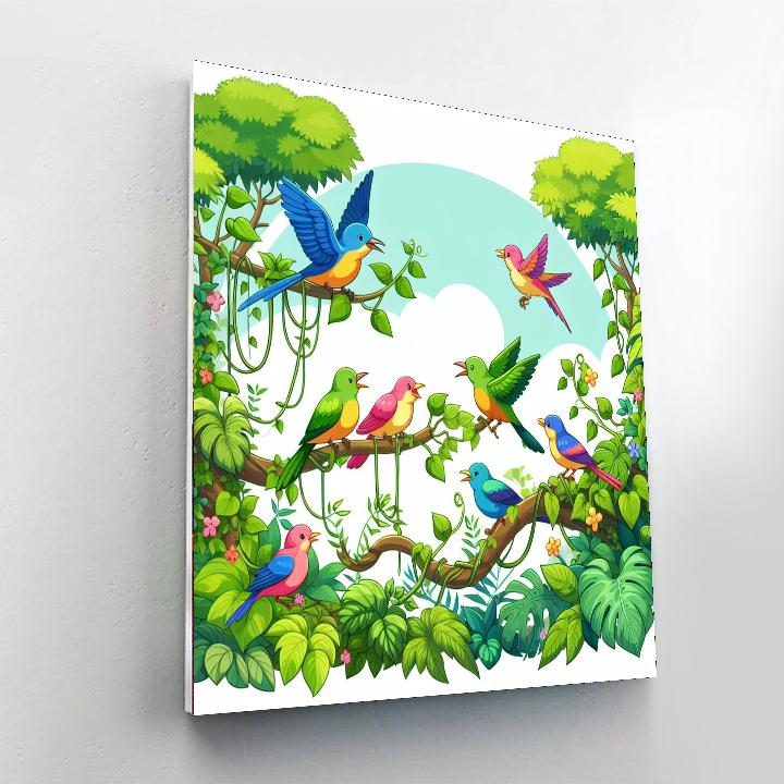 Brilliant Birdwatching Expedition Paint By Numbers Art