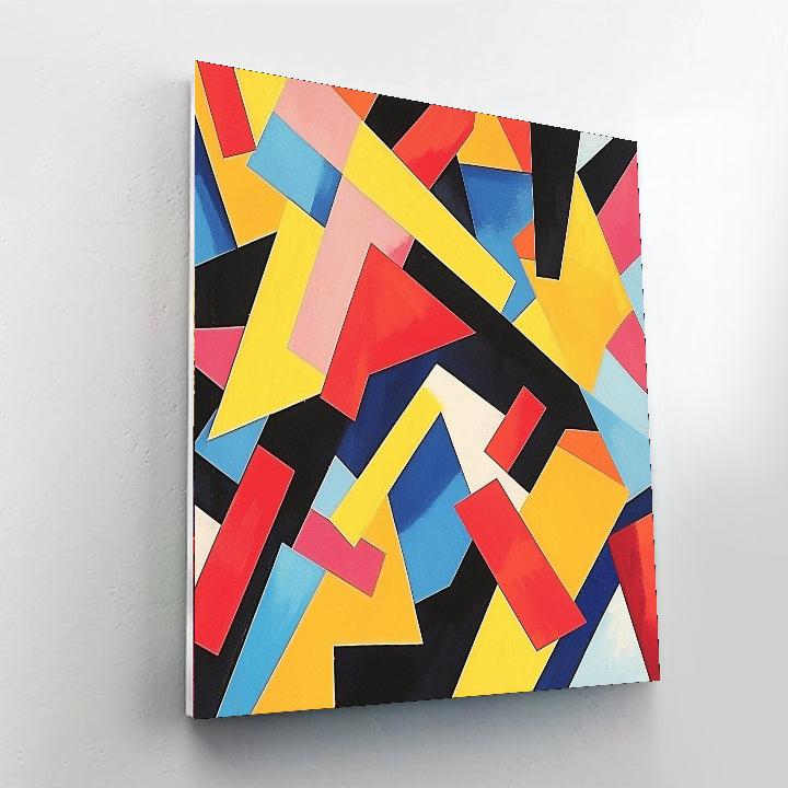 Kazimir Malevich Inspired Colorful Interplay  DIY Paint By Numbers