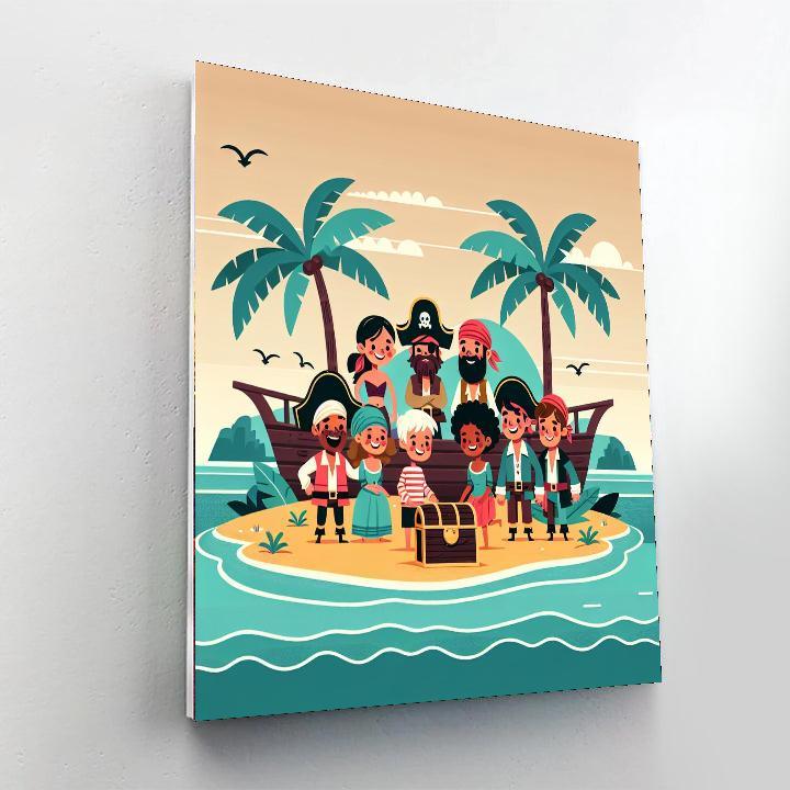 Pirate's Hidden Treasure Paint By Number