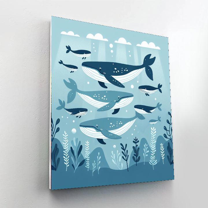 Whimsical Whale Pod Paint By Number