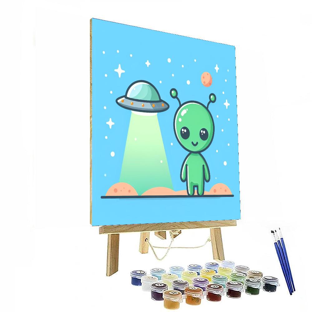 Space Alien Invasion DIY Paint By Numbers