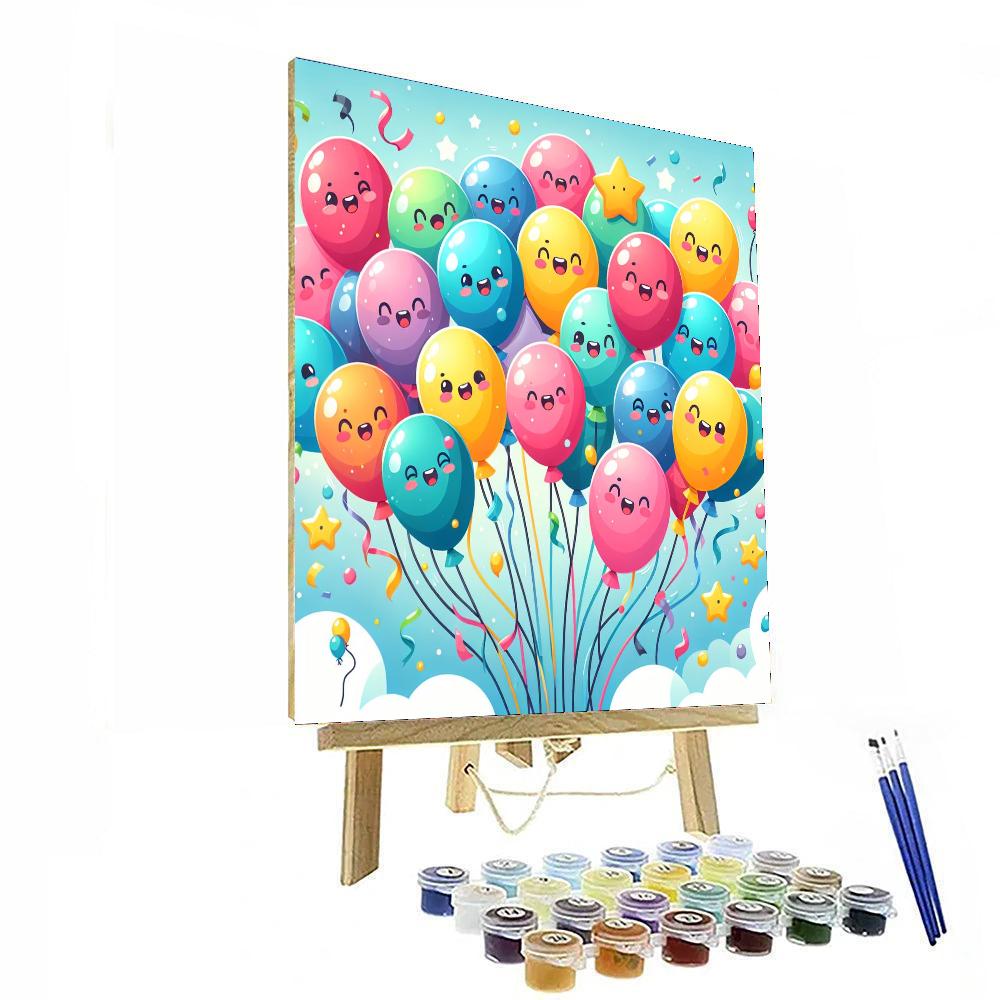 Happy Birthday Balloons Numbered Painting Kits