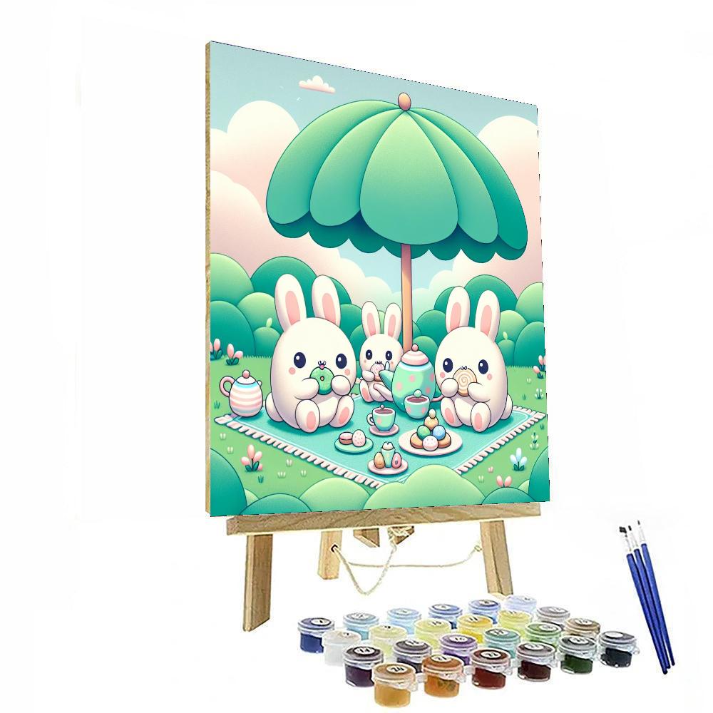 Bunny Tea Party Numbered Painting Kits