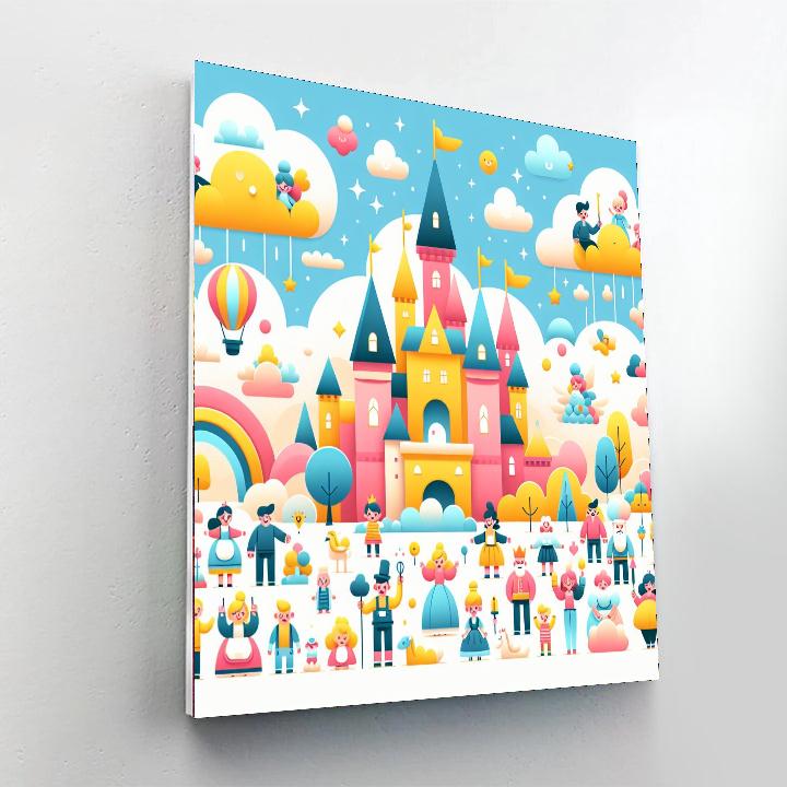 Joyful Cloud Castle Numbered Painting Kits