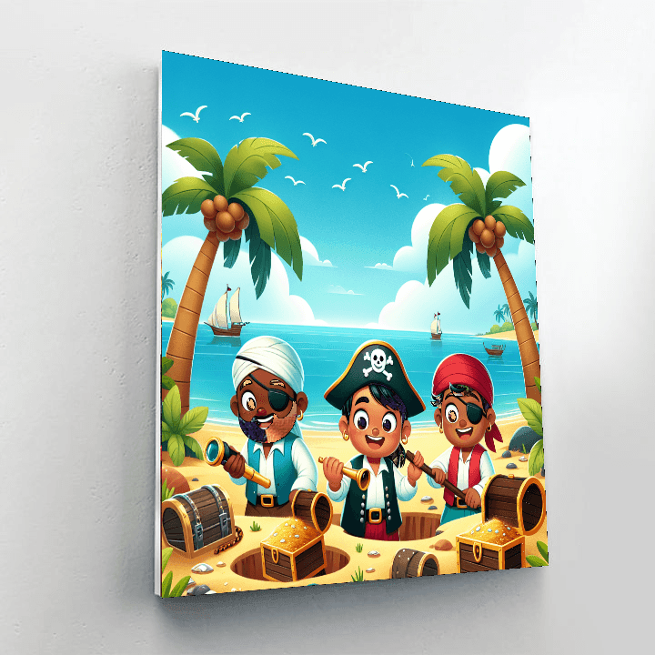 Joyful Treasure Hunt Numbered Painting Kits