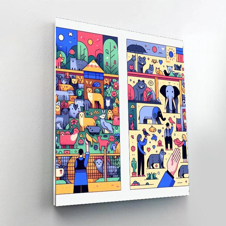 Caring Animal Sanctuary Numbered Painting Kits