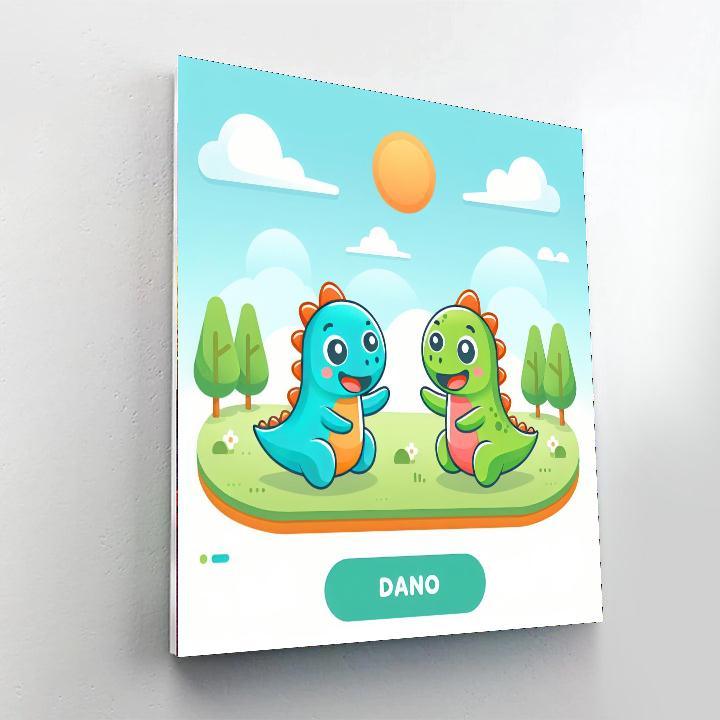 Funny Dinosaurs DIY Paint By Numbers