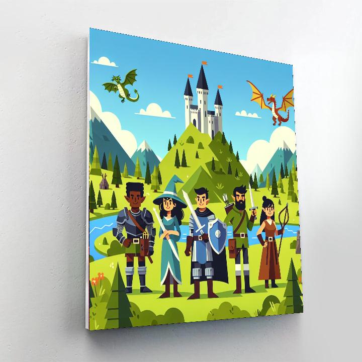 Medieval Adventure Realm DIY Paint By Numbers