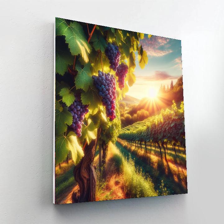 Sunny Vineyard In Harvest Numbered Painting Kits