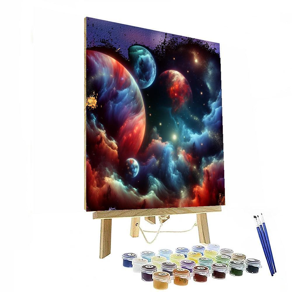 Celestial Planetary Marvels Painting Number Kit