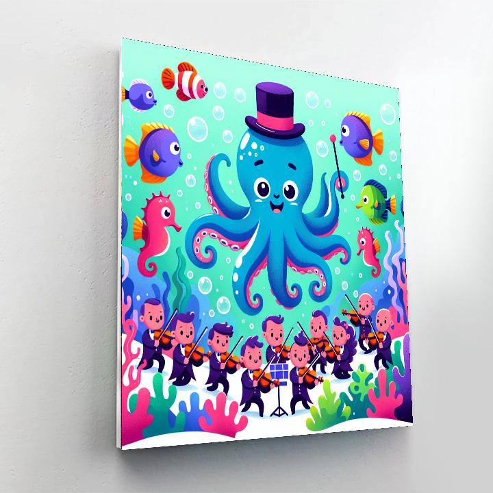 Ocean Orchestra Octopus Numbered Painting Kits