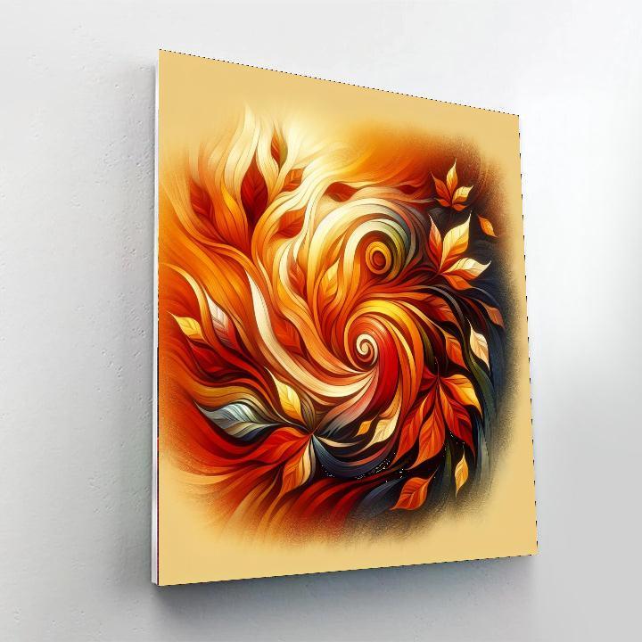Abstract Autumn Vibes Painting By Numbers Kit