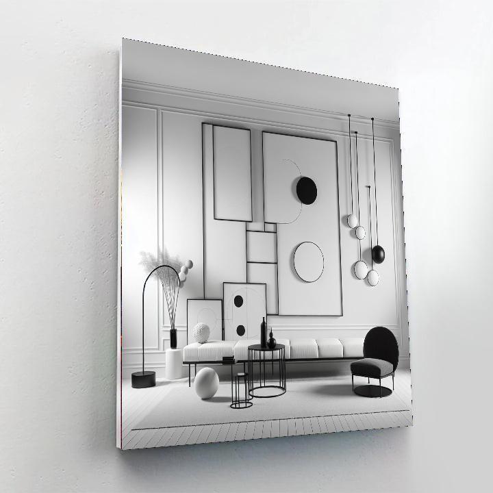 Chic Minimalist Silhouette Number Painting