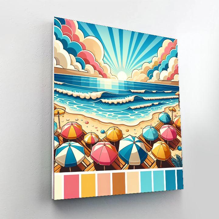 Breezy Beach Getaway DIY Paint By Numbers