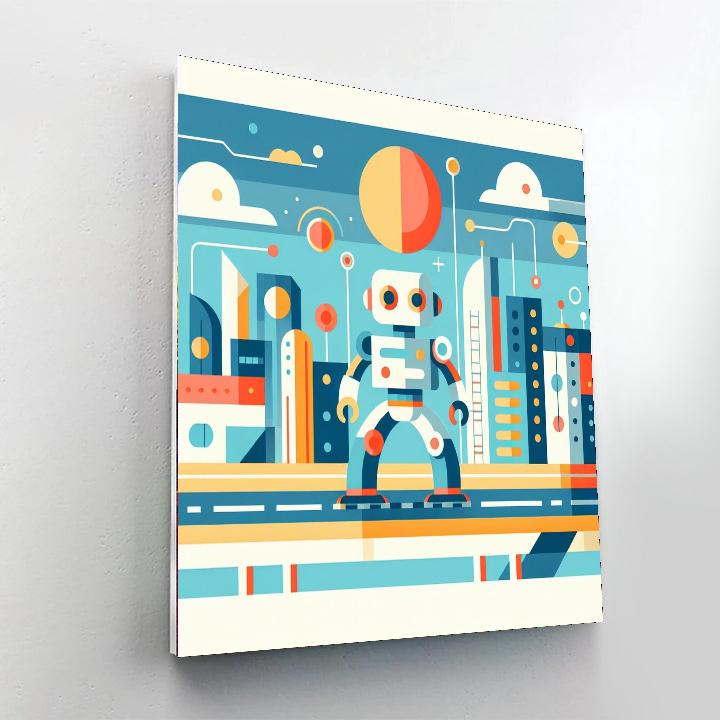 Robot Friend's Journey Painting Number Kit