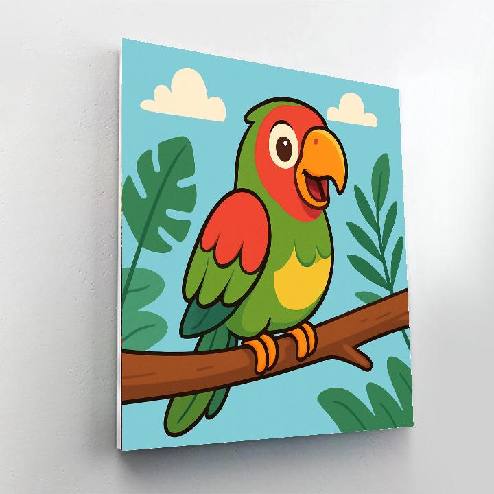 Merry Parrot Painting By Numbers Kit