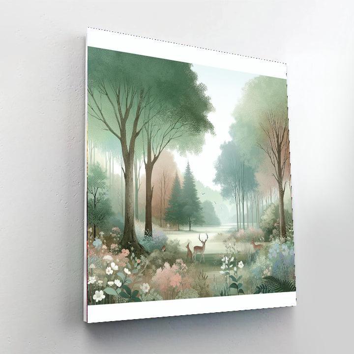 Colorful Woodland Harmony Paint By Numbers Art