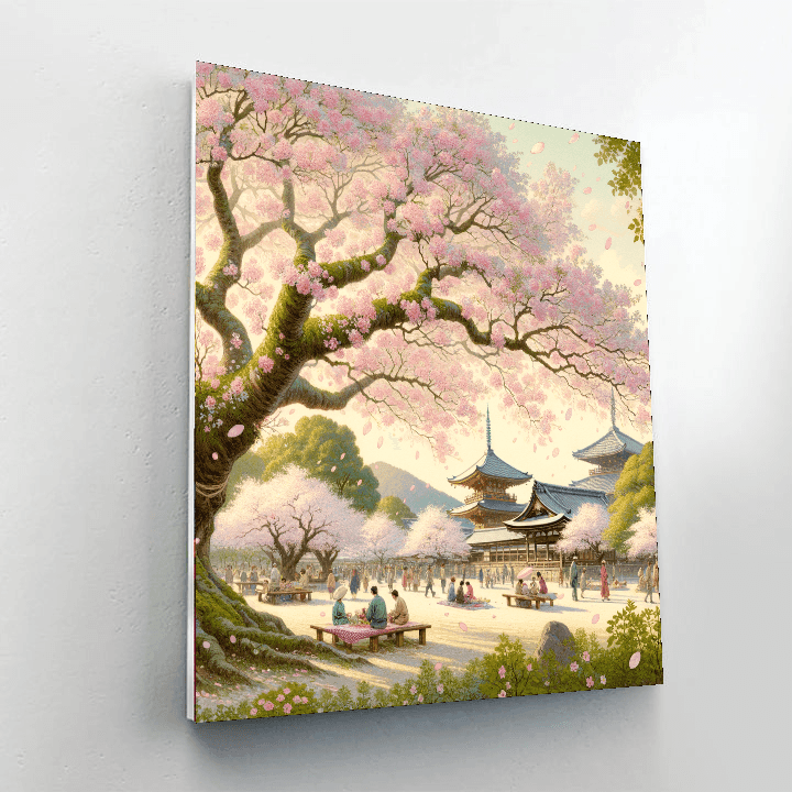 Hanami - Kyoto, Japan Painting By Numbers Kit