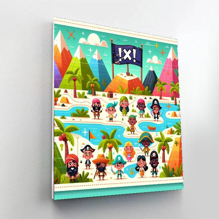 Treasure Map Adventure Painting Number Kit