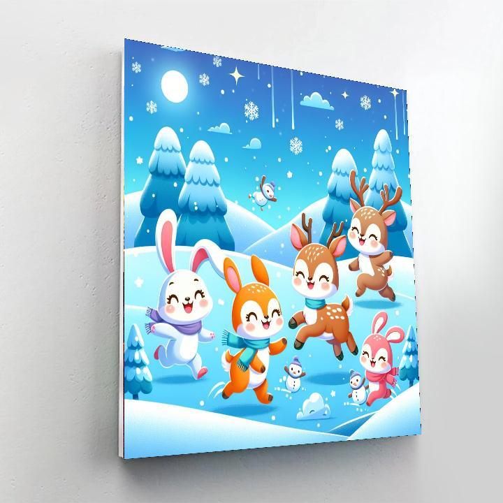 Winter Wonderland Animals Paint By Numbers