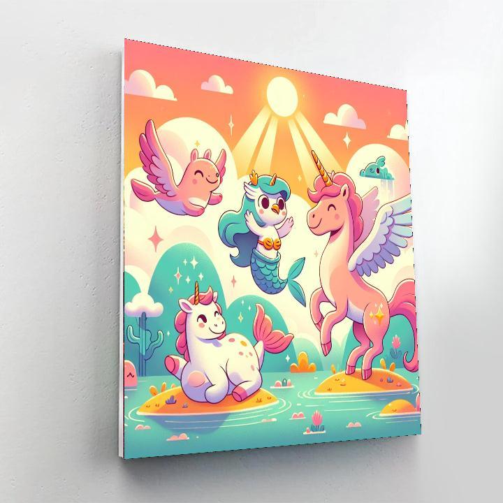 Fantasy Creature Parade Paint By Numbers Art