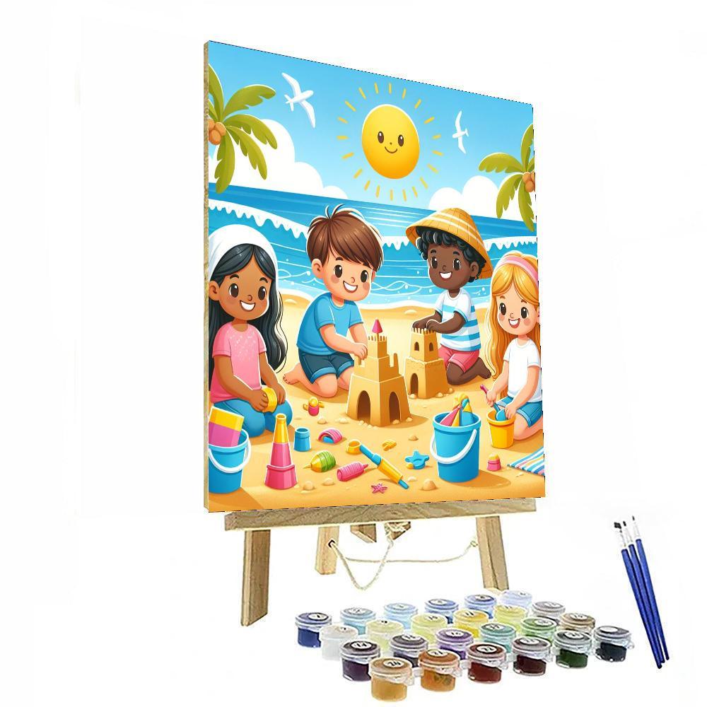 Sun-kissed Beach Adventure Painting By Numbers Kit