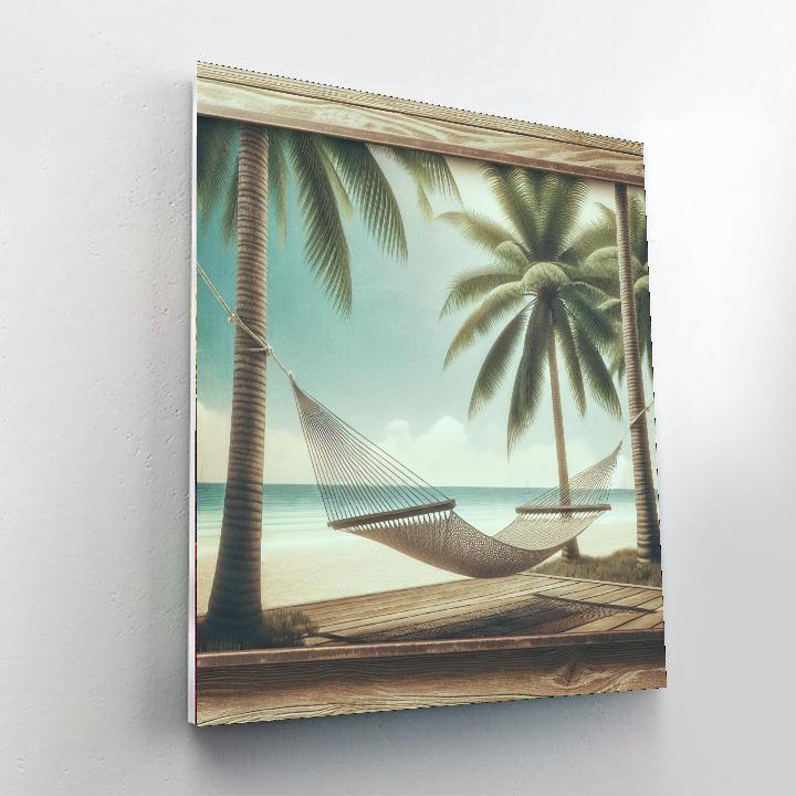 Dreamy Beachside Hammock DIY Paint By Numbers