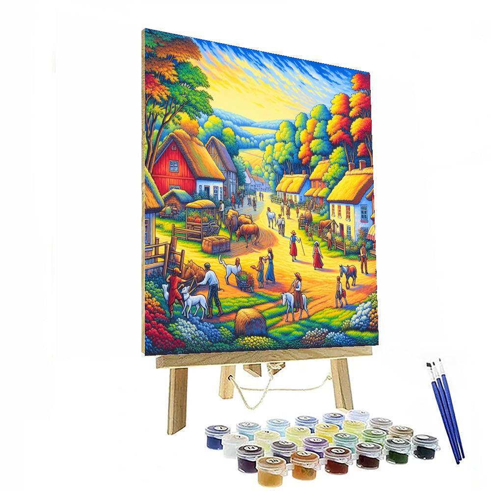 Festive Village Celebration Paint By Numbers Kits