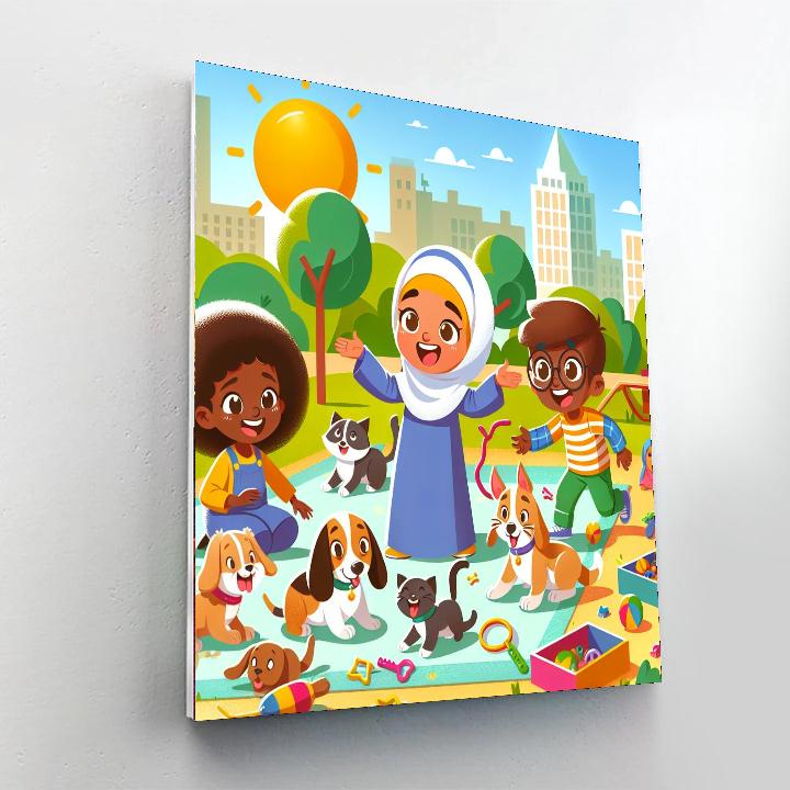 Friendly Pet Adventure Painting Number Kit