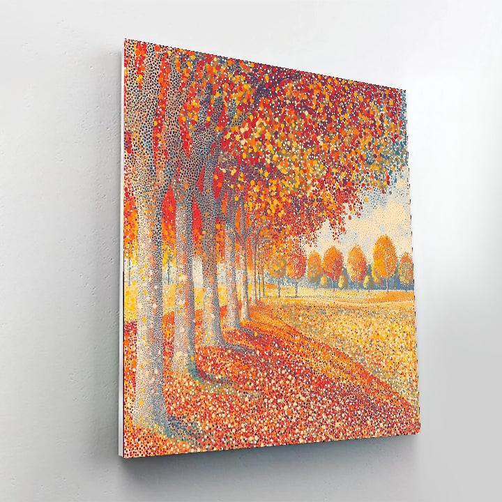 Georges Seurat Inspired Dreamy Autumn Canopy  Paint By Numbers Kits
