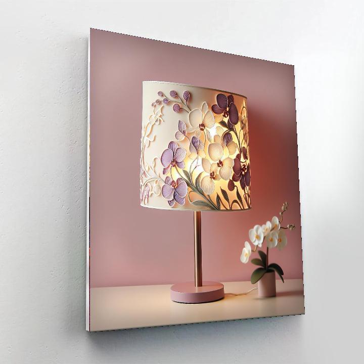 Orchid Elegance Table Lamp Paint By Number