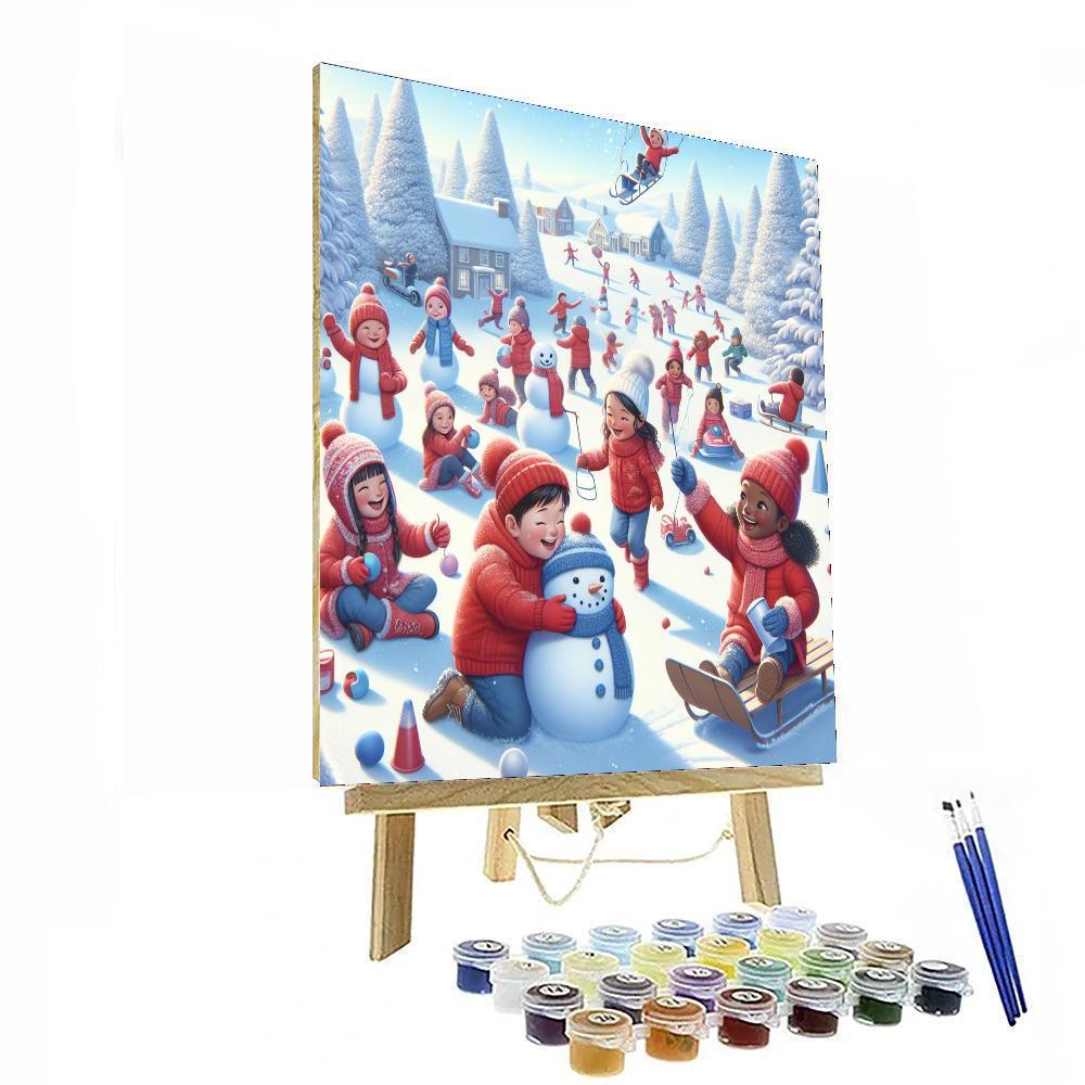 Joyful Winter Adventure Painting By Numbers Kit