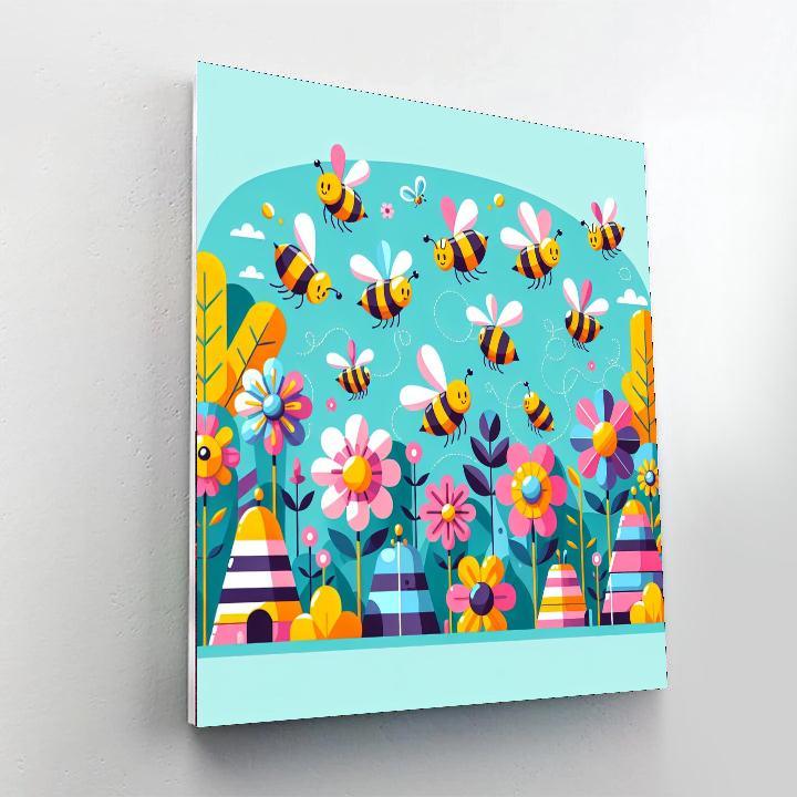 Busy Little Bees Paint By Numbers Art