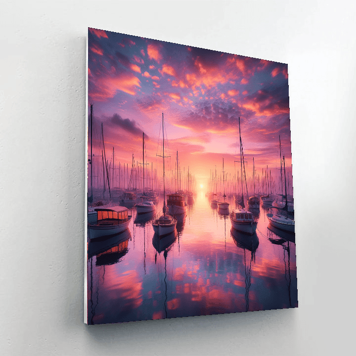 Harbor At Sunrise Paint By Numbers