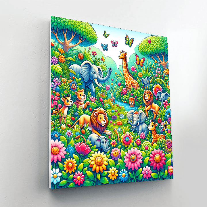 Playful Garden Safari DIY Paint By Numbers