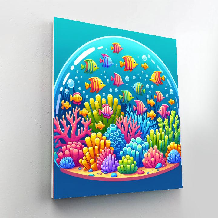 Rainbow Reef Painting Number Kit