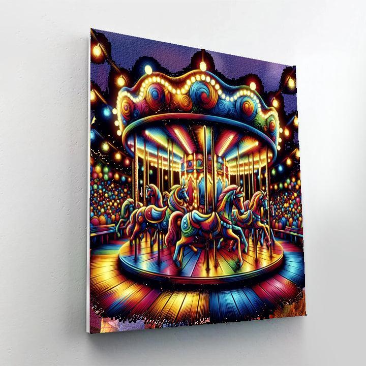 Whimsical Carousel Magic DIY Paint By Numbers