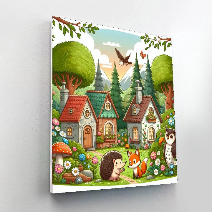 Cozy Animal Cottages DIY Paint By Numbers