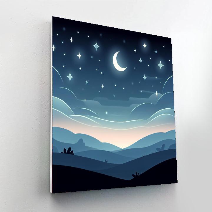 Night Sky Serenade Painting Number Kit
