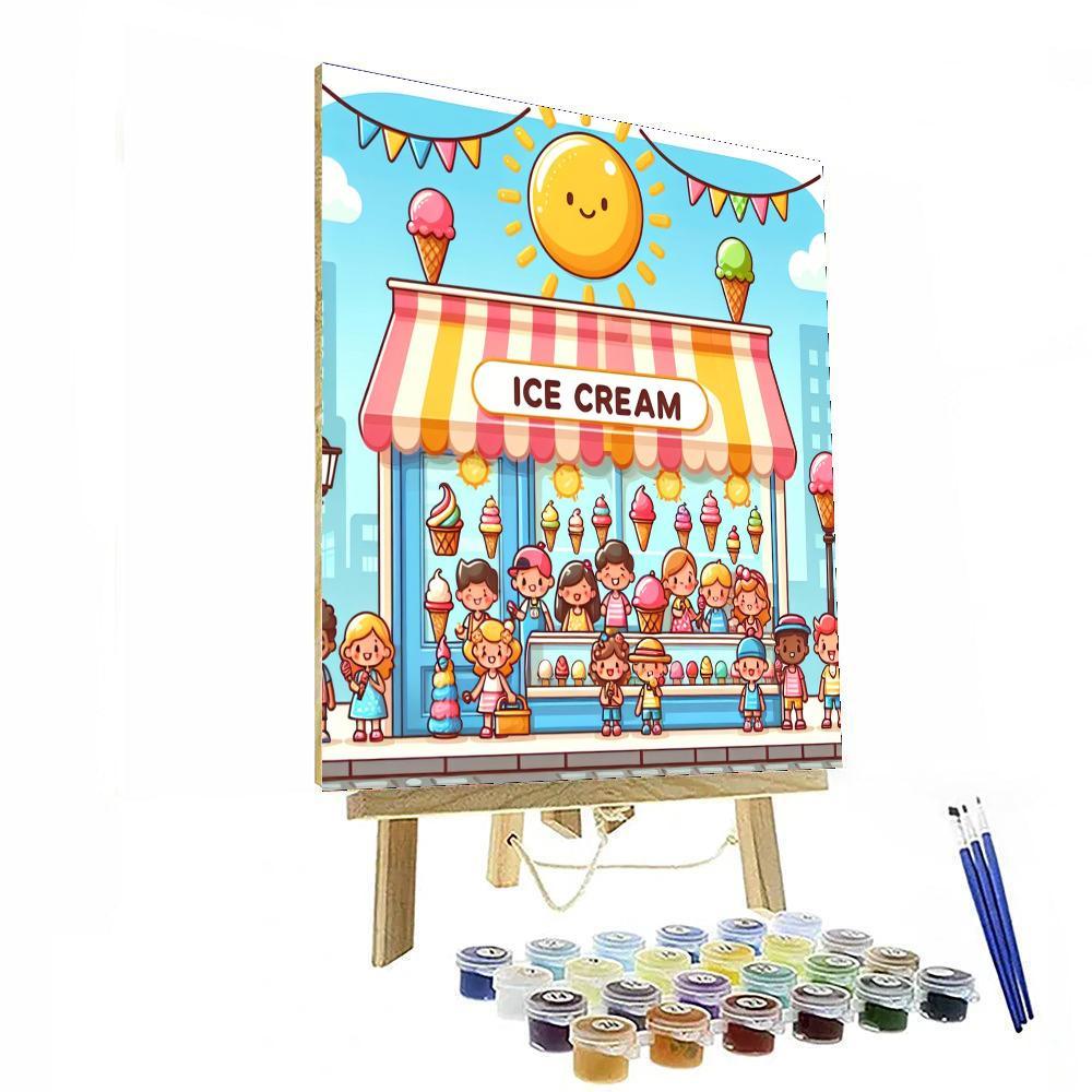 Sweet Ice Cream Paradise Paint By Numbers