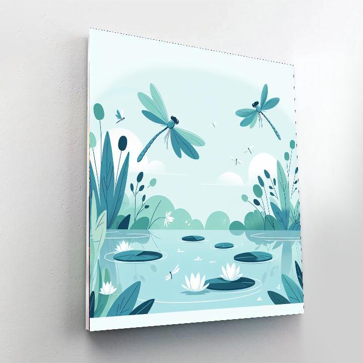 Dynamic Dragonflies Paint By Number