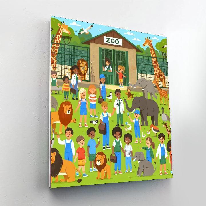 Zany Zoo Zookeepers Paint By Numbers Kits