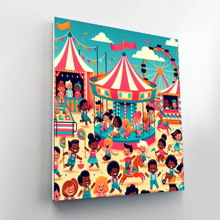 Colorful Carnival Day Number Painting