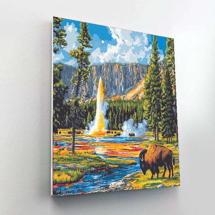 Yellowstone National Park - Wyoming Numbered Painting Kits