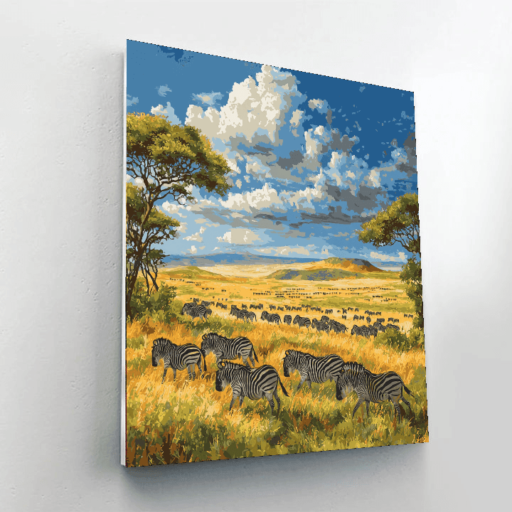 Masai Mara Migration Paint By Numbers Kits