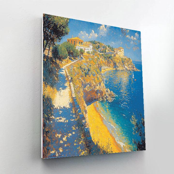 Joaquin Sorolla Inspired Radiant Mediterranean Coastline  Paint By Numbers